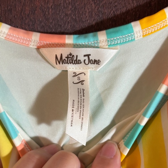 Matilda Jane Colorful Coastal Tankini Swimsuit Top- Small - Picture 3 of 4